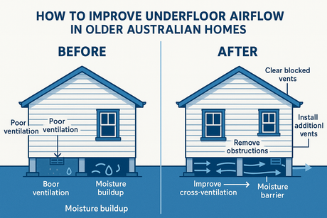 How to Improve Underfloor Airflow in Older Aussie Homes?