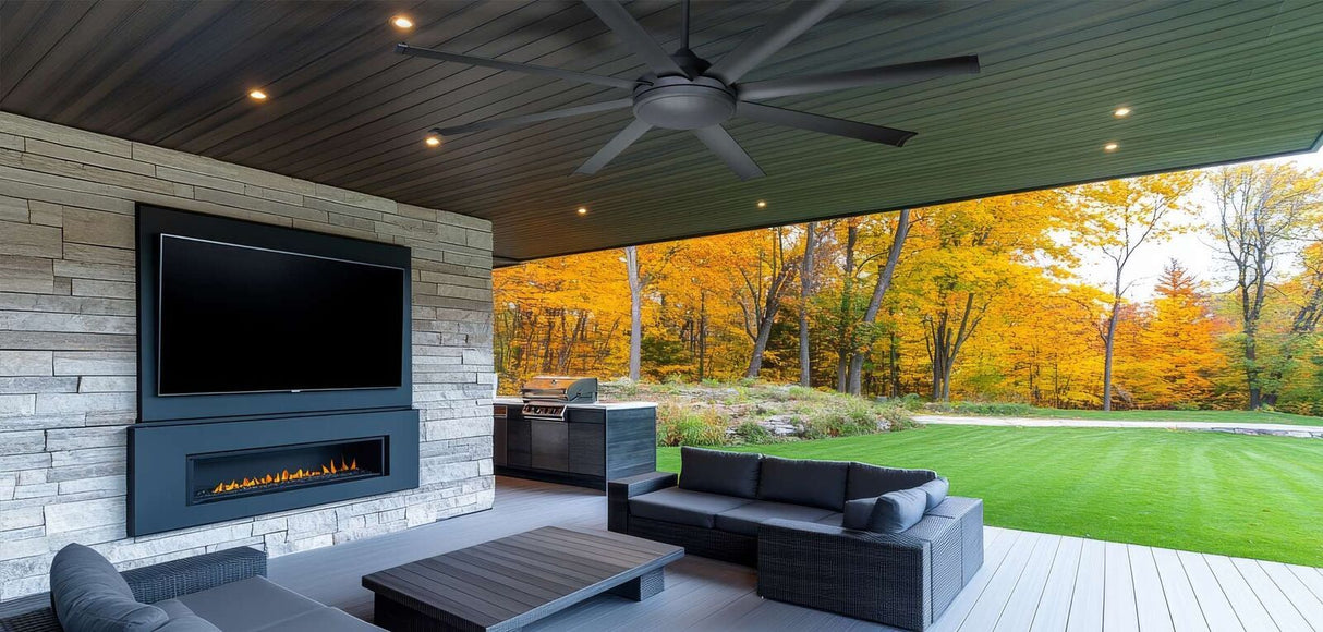 Fantech Atmos DC 8 Blade Ceiling Fan - 1830MM (72" Inch) | Black | 8 Speed Remote Control