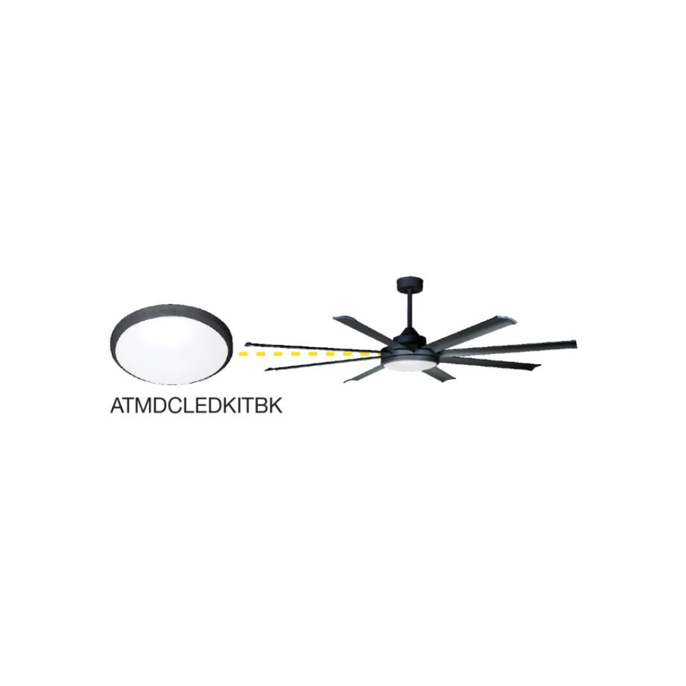 Fantech Atmos DC Ceiling Fan Dimmable LED Light Kit Only - Black | 33W