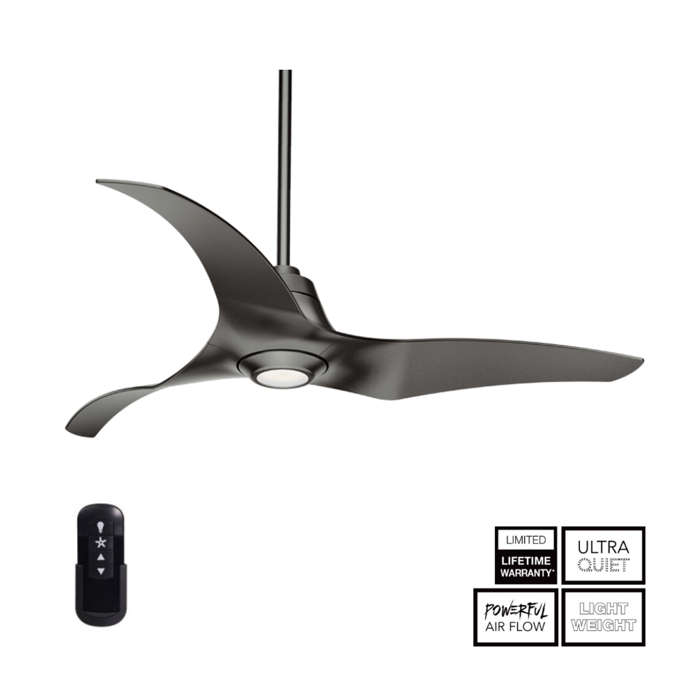 Fantech Hunter Stingray HVLS DC Ceiling Fan w/ 18W LED Light - 1500MM (60" Inch) | Black | IP45