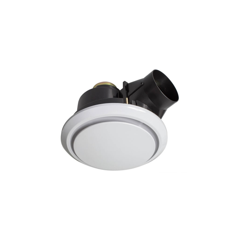 Fanco Luna Pro 200 Round Exhaust Fan - 200MM (8" Inch) | White | w/ Backdraft Shutter