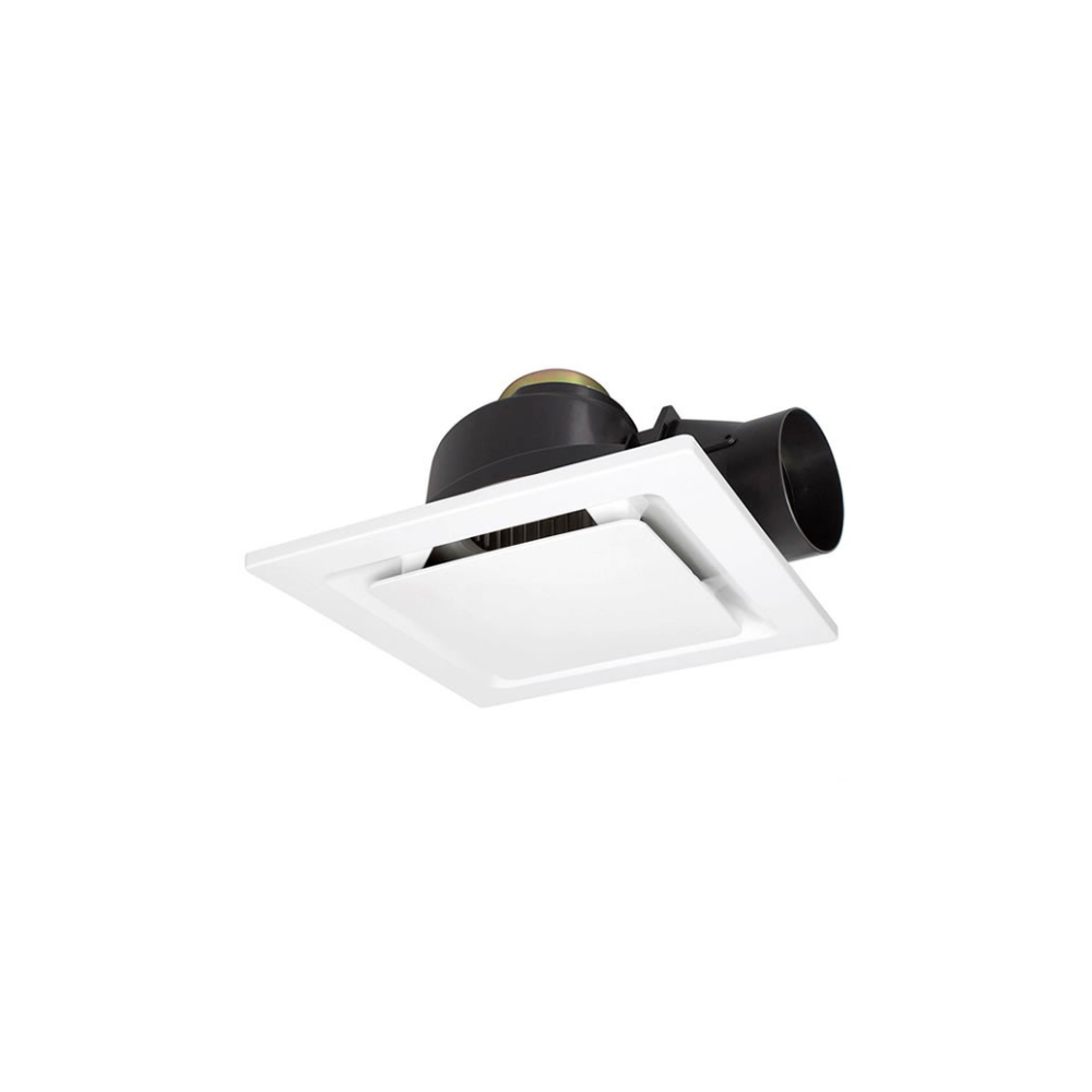 Fanco Metro Quiet Boost Ceiling 250 Square Exhaust Fan - 250MM (10" Inch) | White | w/ Backdraft Shutter