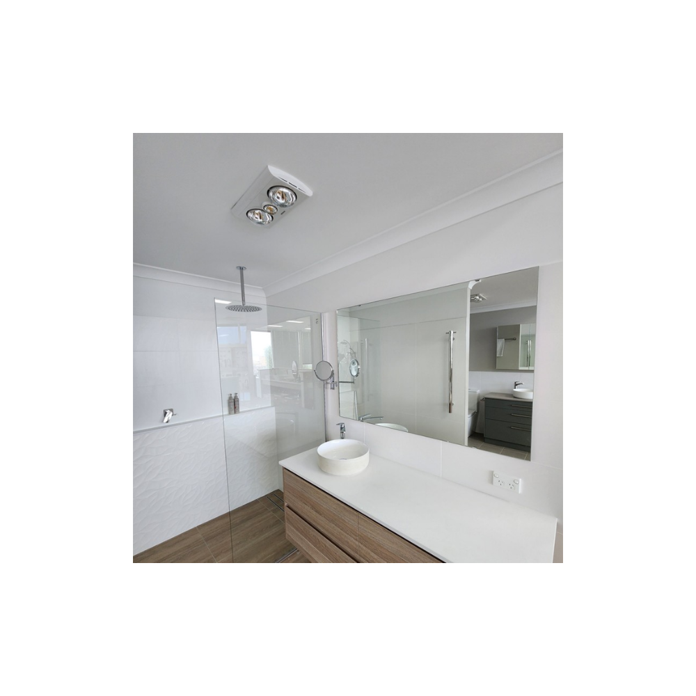 Ventair Klein Budget 3-in-1 Unit - 2 Heat Lamps / 4 Heat Lamps - Exhaust Fan | Heat | LED Light