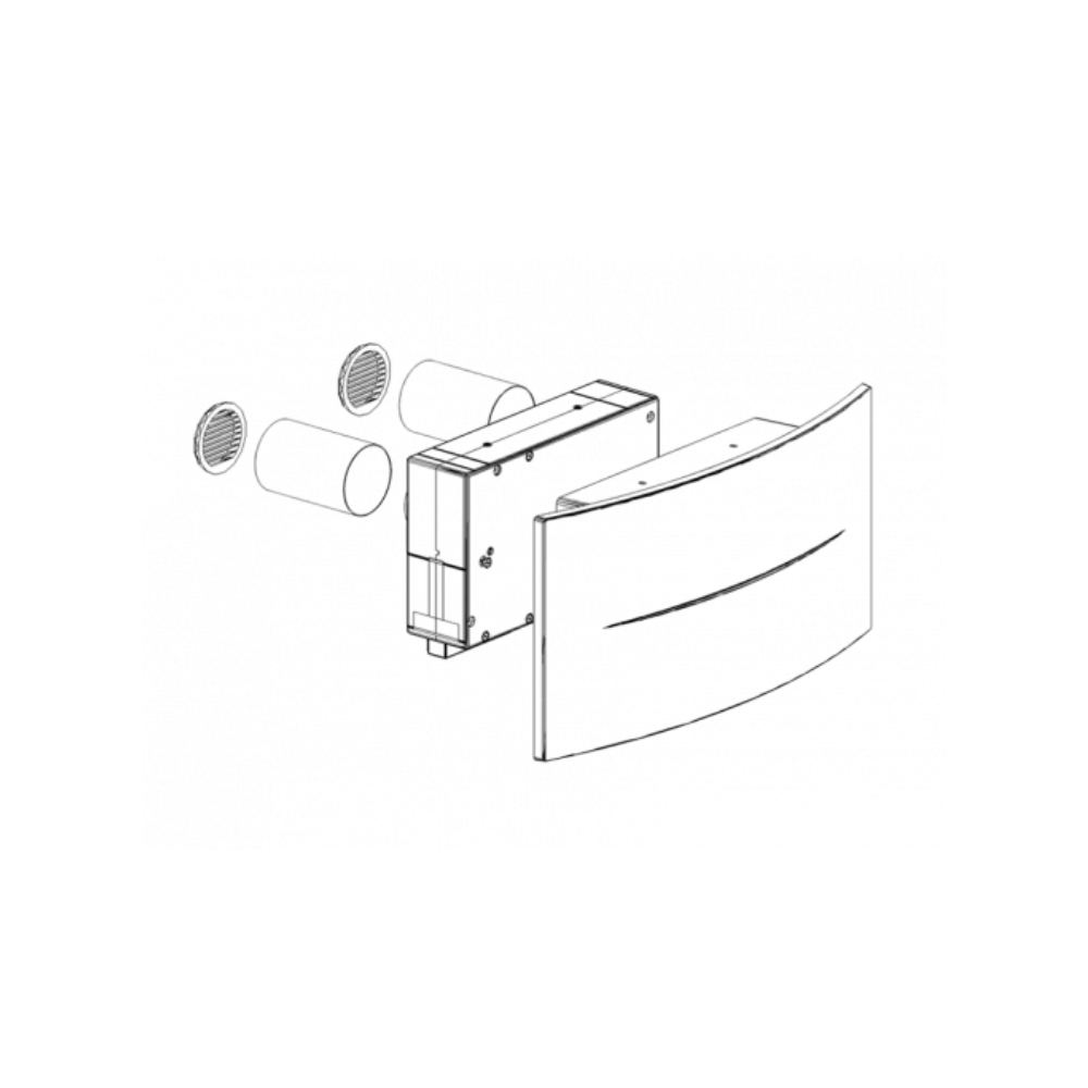 Helty Flow Plus w/ Hygrometric Sensor - Retro Fit Dual Flow Decentralised Wall-Mounted HRV