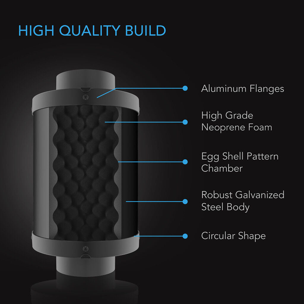 AC Infinity Inline Duct Silencer - 100MM (4" inch)