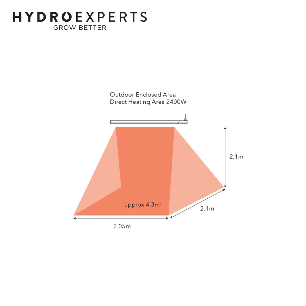 Ventair Heatwave Pro Infrared Radiant Outdoor Strip Heater - 2400W | Optional Remote Control