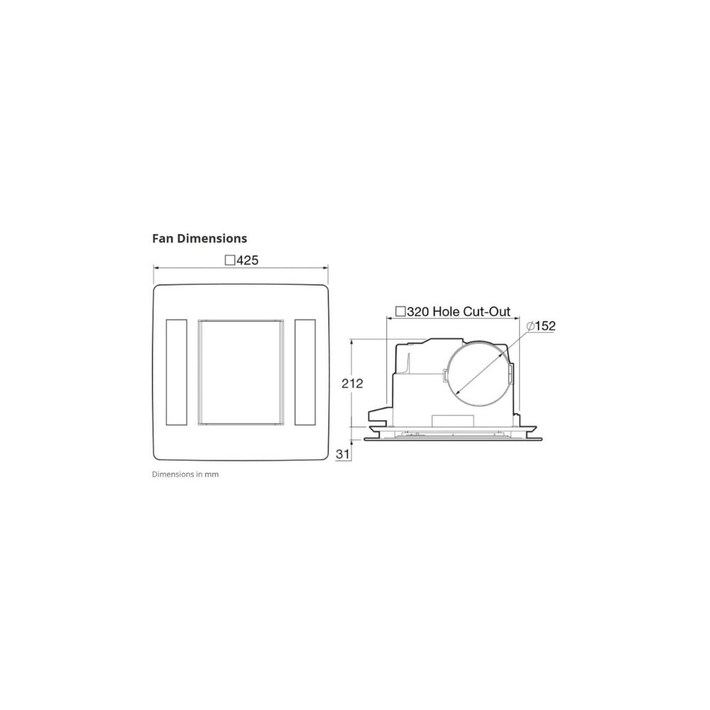 Fantech Response Radiance 3-in-1 Hard Wired Version - Bathroom Heater | Exhaust Fan | LED Light