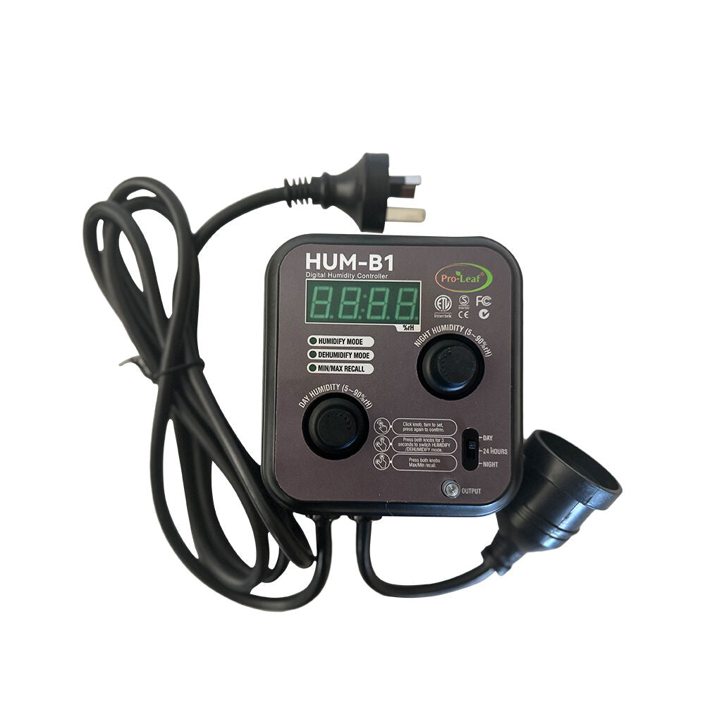 Pro Leaf Digital Humidity Controller - HUM-B1 | 5-90% RH Control | 10A