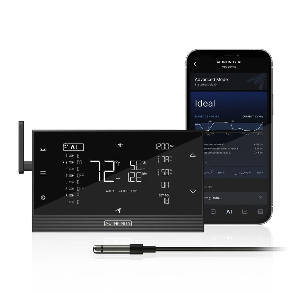 AC Infinity Environmental Controller - Controller AI+ | AI Powered | Dual Zone | WiFi App Control