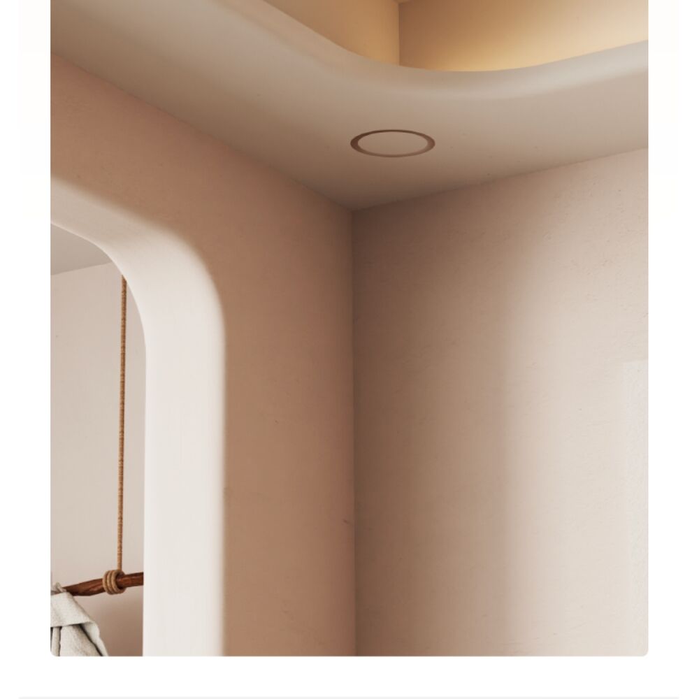Round Ceiling Frameless White Air Diffuser - 100MM (4 Inch) | Paintable Air Vent
