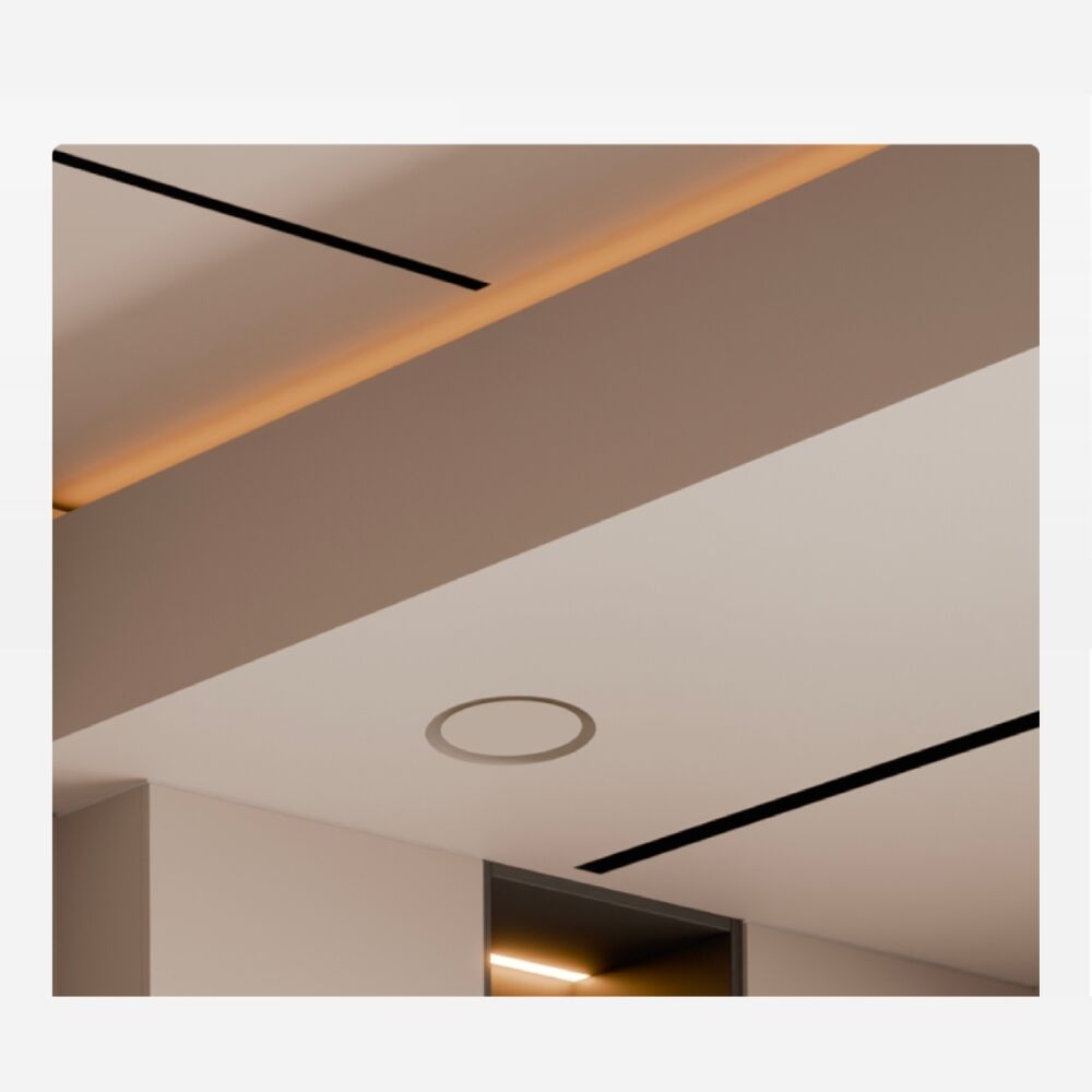 Round Ceiling Frameless White Air Diffuser - 100MM (4 Inch) | Paintable Air Vent