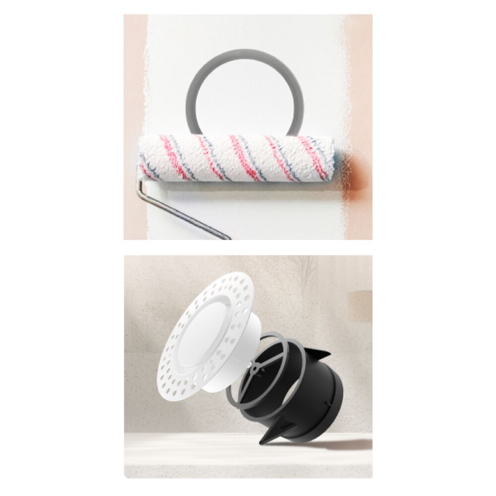 Round Ceiling Frameless White Air Diffuser - 100MM (4 Inch) | Paintable Air Vent