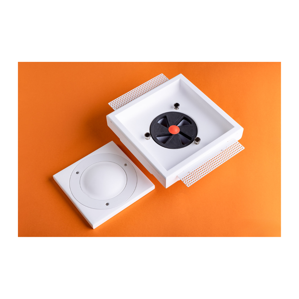 Ergovent Kvadro 100 - 100MM (4" Inch) | White Square Frameless Diffuser