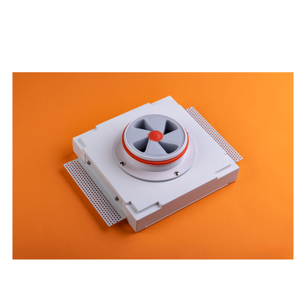 Ergovent Kvadro 100 - 100MM (4" Inch) | White Square Frameless Diffuser