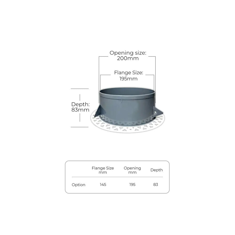 Round Ceiling Frameless White Air Diffuser - 200MM (8 Inch) | Paintable Air Vent