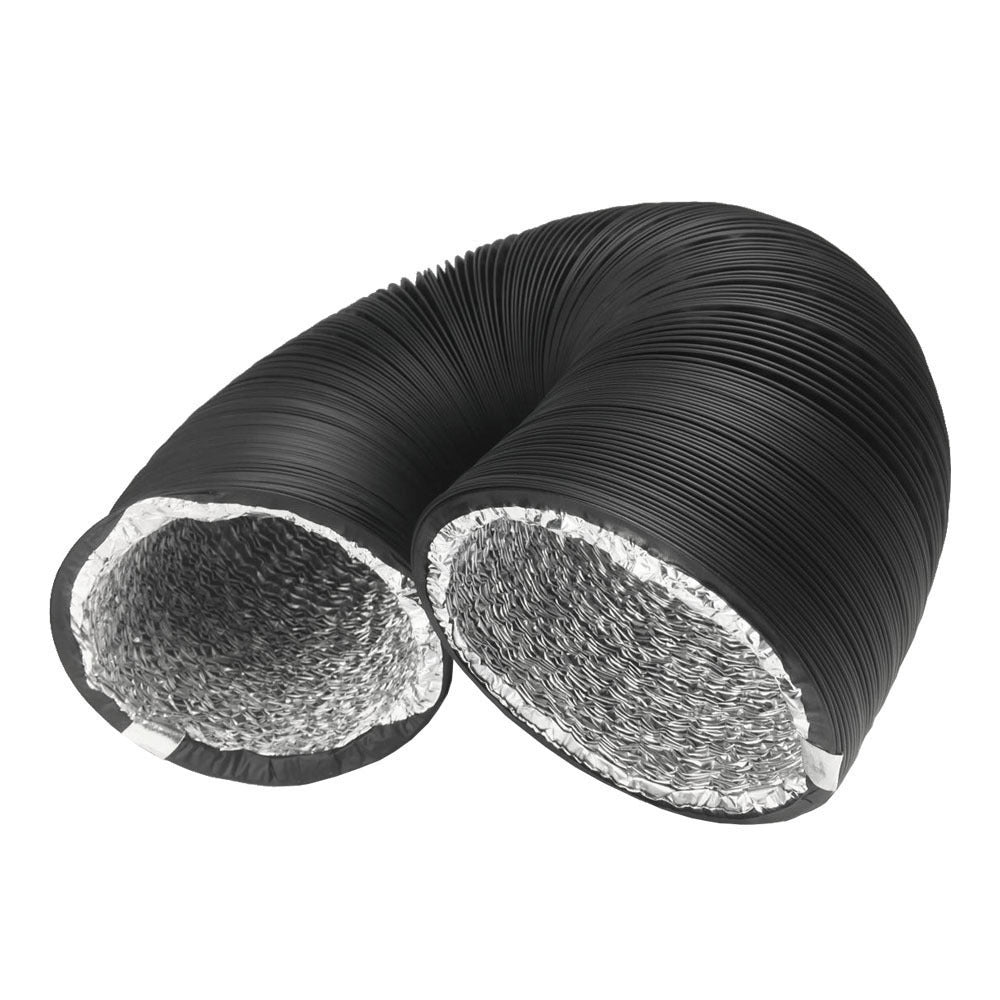 Black PVC-Coated Dual-Layer Flexible Air Duct - 5M
