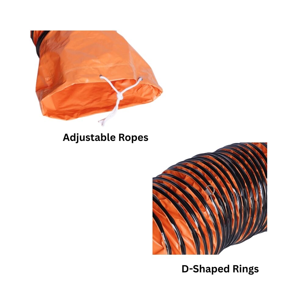 Heavy Duty PVC Multi-Purpose Telescopic Flexible Ducting - 10M