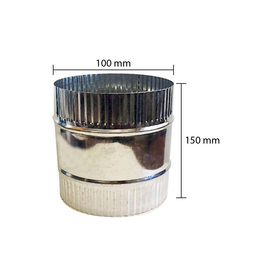 Galvanized Steel Air Duct Joiner / Connector - 100MM / 150MM / 200MM / 250MM / 300MM