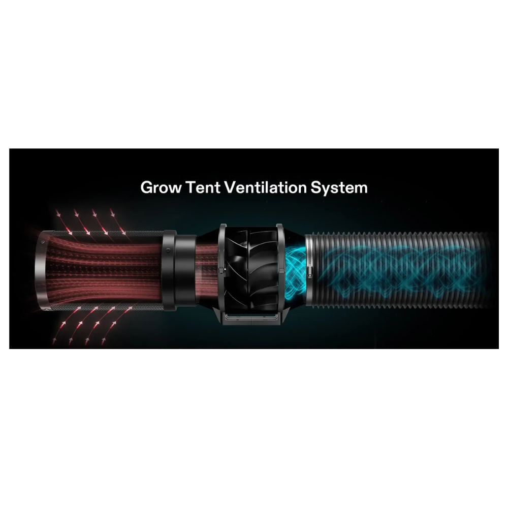 Vivosun AeroZesh S8 Inline EC Fan - 200MM (8 Inch) w/ GrowHub E42A WiFi Controller