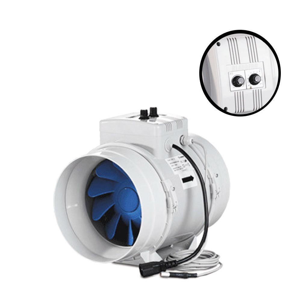 Blauberg Turbo G Mixed Flow Inline AC Exhaust Fan - 150MM (6" Inch) | with Thermostat