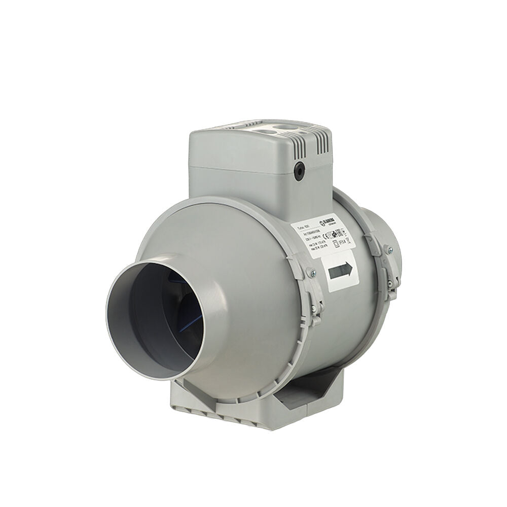 Blauberg Turbo Mixed Flow Inline AC Exhaust Fan - 100MM (4" Inch) | 2 Speed