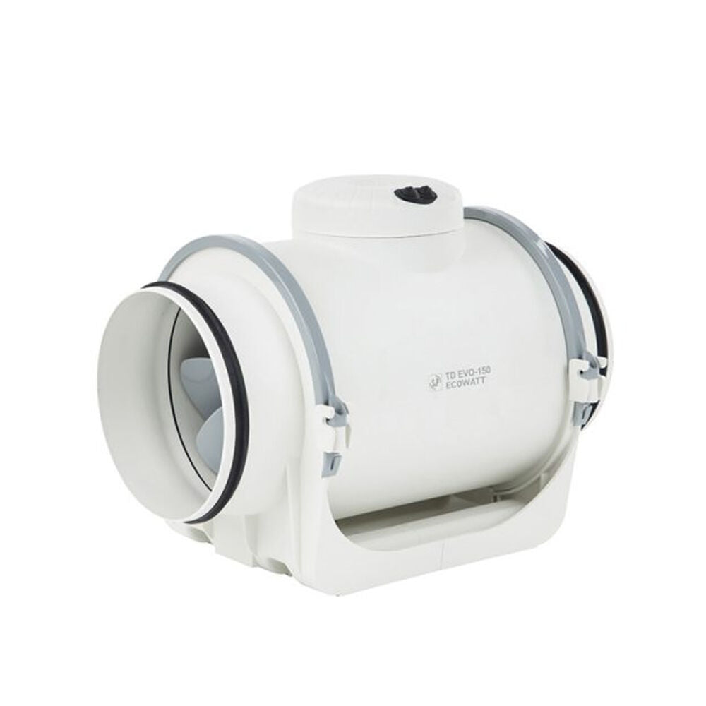 Fantech TD Evo Var Dual Control In-line Duct Mounted AC Fan w/ Run-On Timer - 200MM (8" Inch)