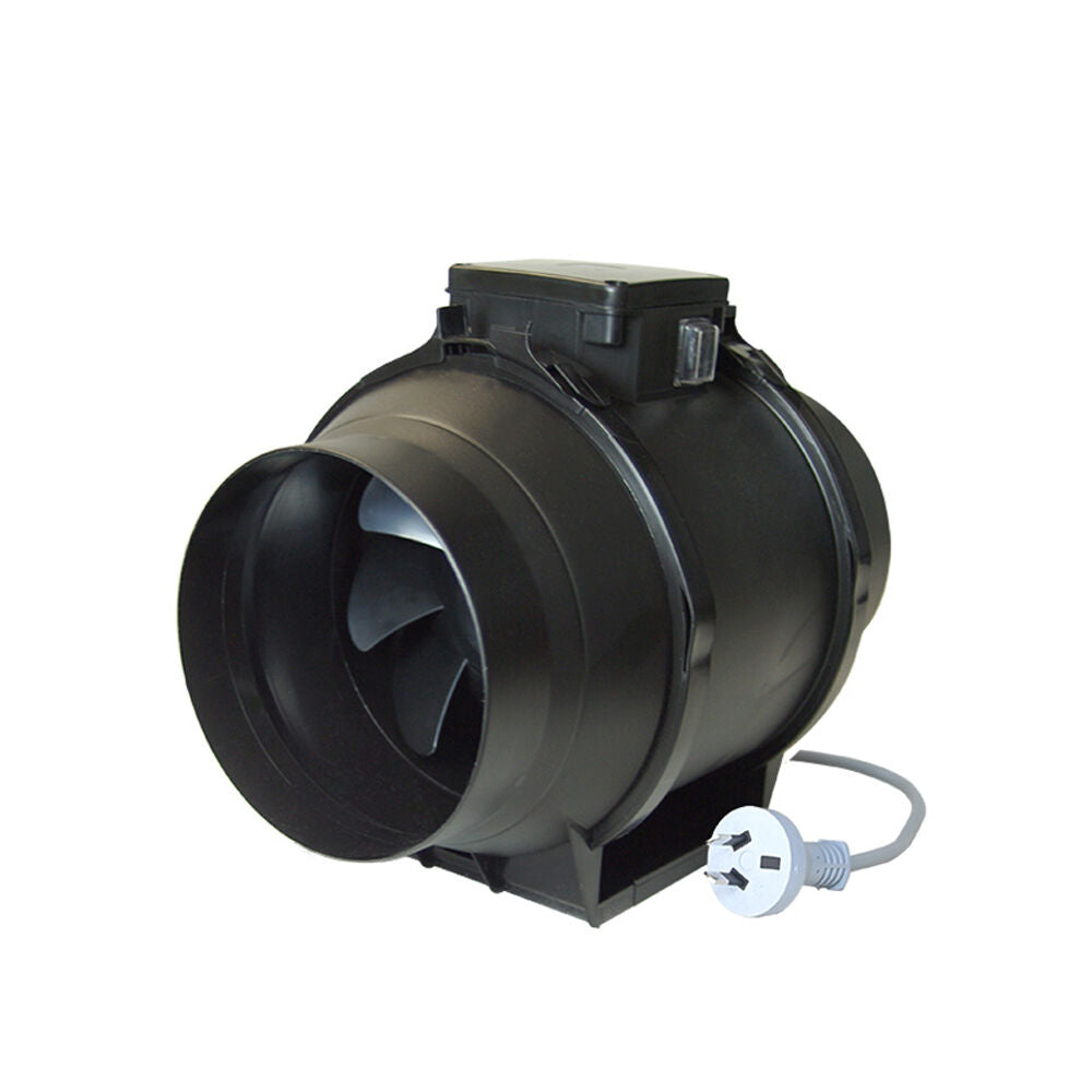 Fantech Provent In-line Duct Mounted AC Exhaust Fan - 200MM (8" Inch) | with Run-On-Timer