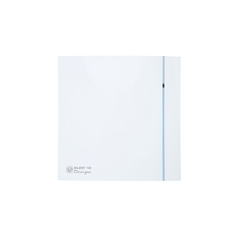 Fantech Silent 100 Design Wall/Ceiling Mounted Fan - White / Silver