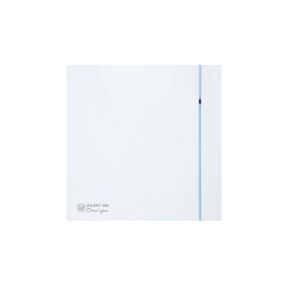 Fantech Silent 200 Design Wall/Ceiling Mounted Fan - White / Silver