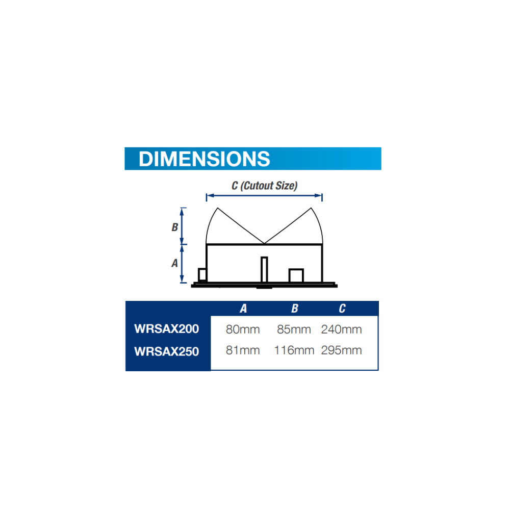 Ventair Axial Exhaust Bathroom Fan Ultraflo 200 - w/ Back-Draft Stopper