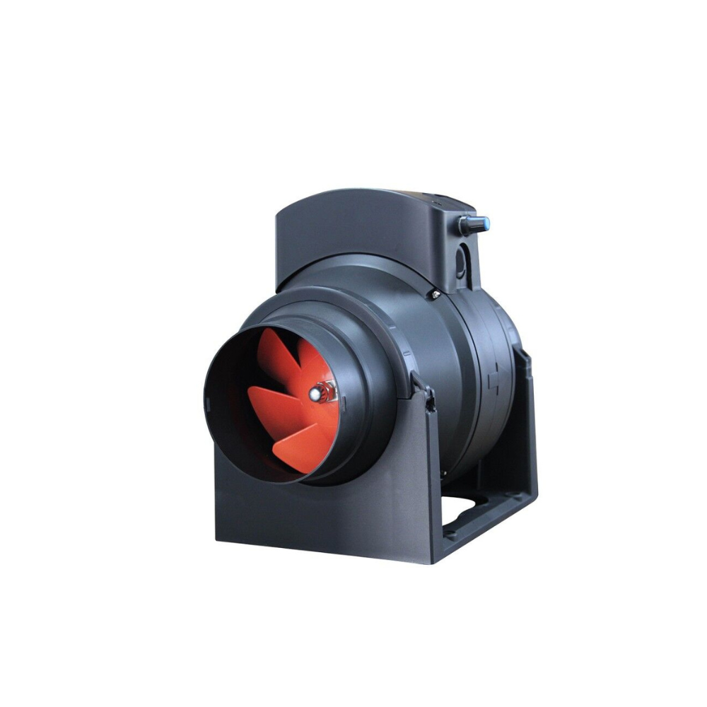 Ventair Torpedo DC Mixed Flow Inline Exhaust Fan - Inline 100 | w/ Speed Control | w/ 10 Minute Run-On Timer