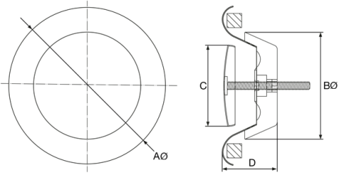 Fantech IDV Ceiling Mounted Inlet Grille - 100MM / 150MM | White