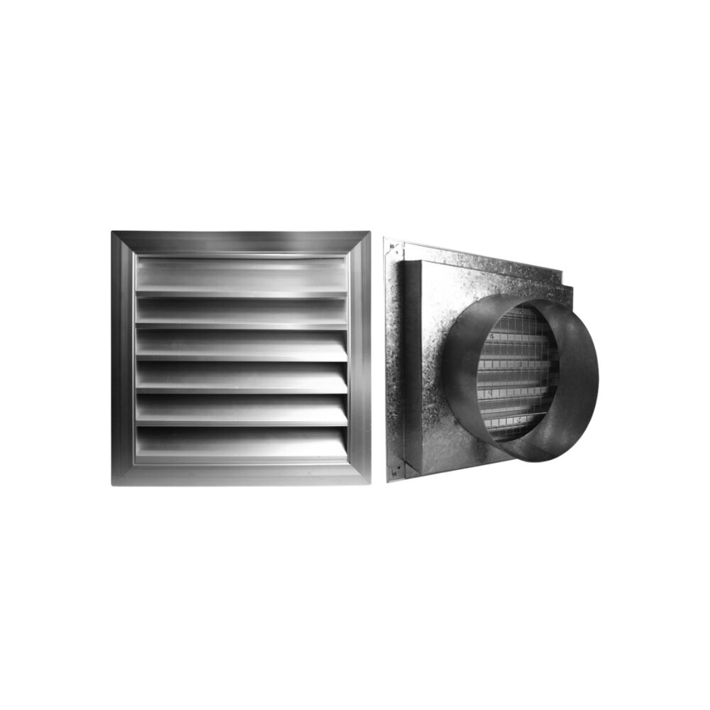 Fantech Aluminium External Fixed Louvre Grille - 200MM / 250MM