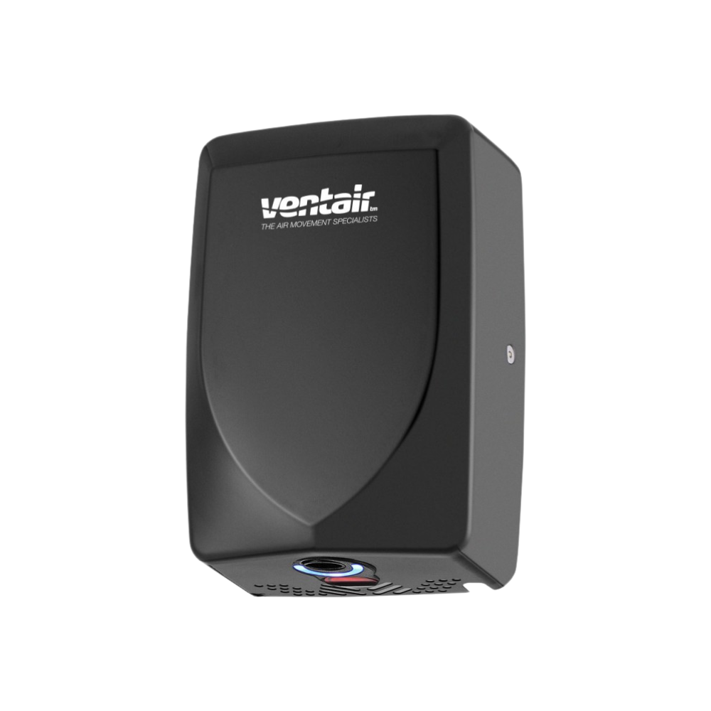 Vent Air Thin Dry Wall Hand Dryers - Black