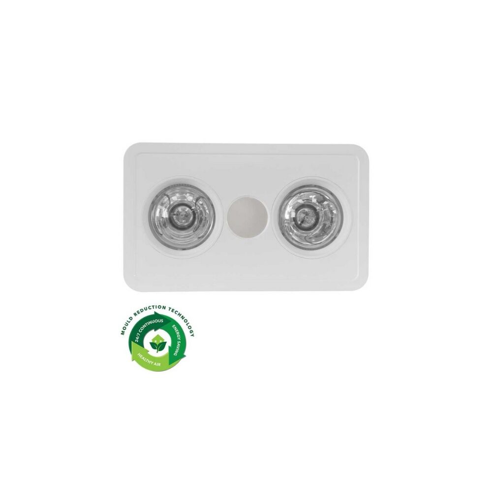 Ventair Heatforce DC Boost 3-in-1 Bathroom Unit - 2 Heat Lamps / 4 Heat Lamps | LED Light | Exhaust Fan