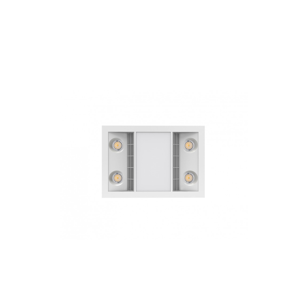 Manrose Capri - White | Premium Bathroom 3-in-1 1000W Heater | LED Light | Exhaust Fan