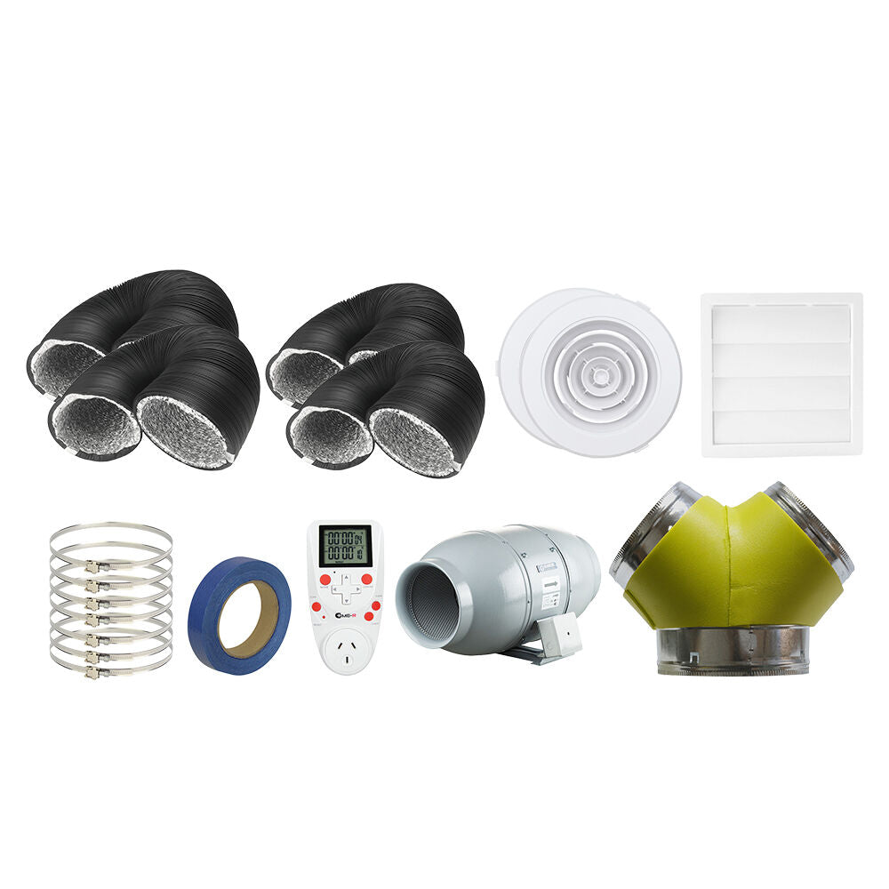 Blauberg Iso-Mix Silent Sub Floor Ventilation Kit 4 - Up To 200m3 | 2 x Intakes