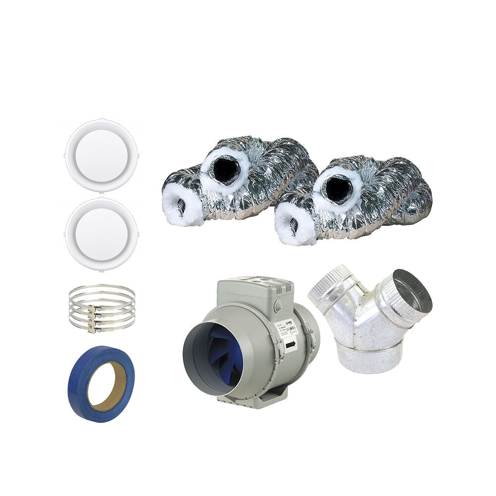 Blauberg 2-Room Standard Heat Transfer Kit - 150MM Blauberg Exhaust Fan | 560 M3/H