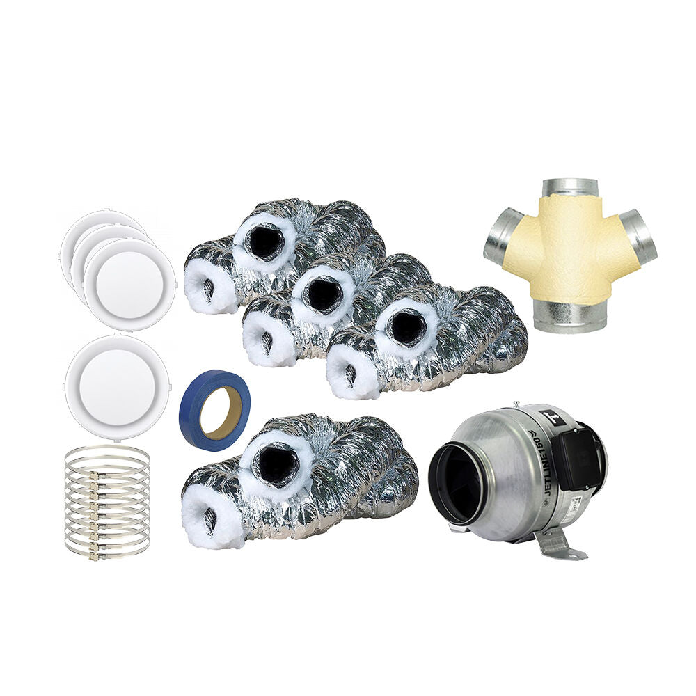 Fantech 3-Room Standard Heat Transfer Kit - 200MM Fantech Jetline Exhaust Fan | 1080 M3/H