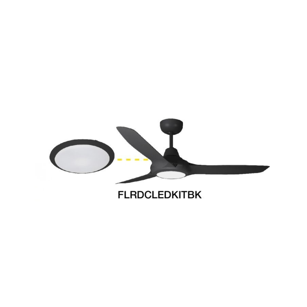 Fantech Flair DC Ceiling Fan Dimmable Light Kit Tri-Colour Only - Black | 20W | Tri-Colour