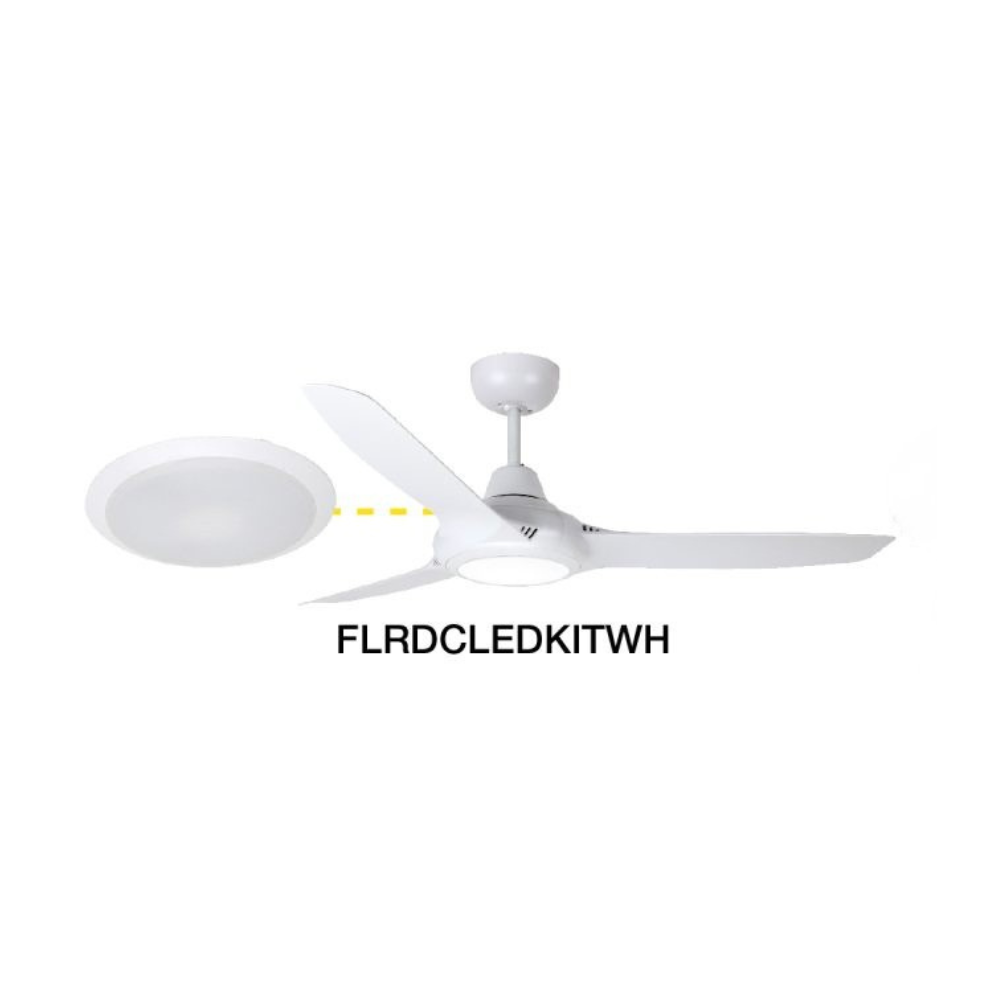 Fantech Flair DC Ceiling Fan Dimmable Light Kit Tri-Colour Only - White | 20W | Tri-Colour