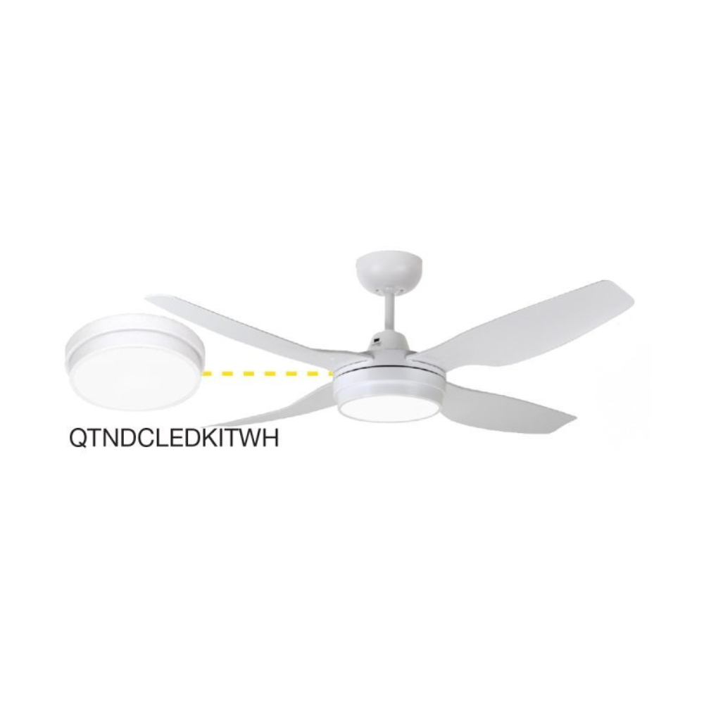 Fantech Quinton DC Ceiling Fan Dimmable LED Light Kit Only - White | 20W | Tri-Colour