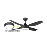 Fantech Quinton DC Ceiling Fan Dimmable LED Light Kit Only - Black | 20W | Tri-Colour