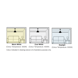 Fantech Quinton DC Ceiling Fan Dimmable LED Light Kit Only - Black | 20W | Tri-Colour