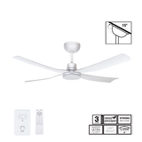 Fantech Scud DC 4 Blade Ceiling Fan - 1220MM (48" Inch) | White | w/ Wall Switch & Remote Control