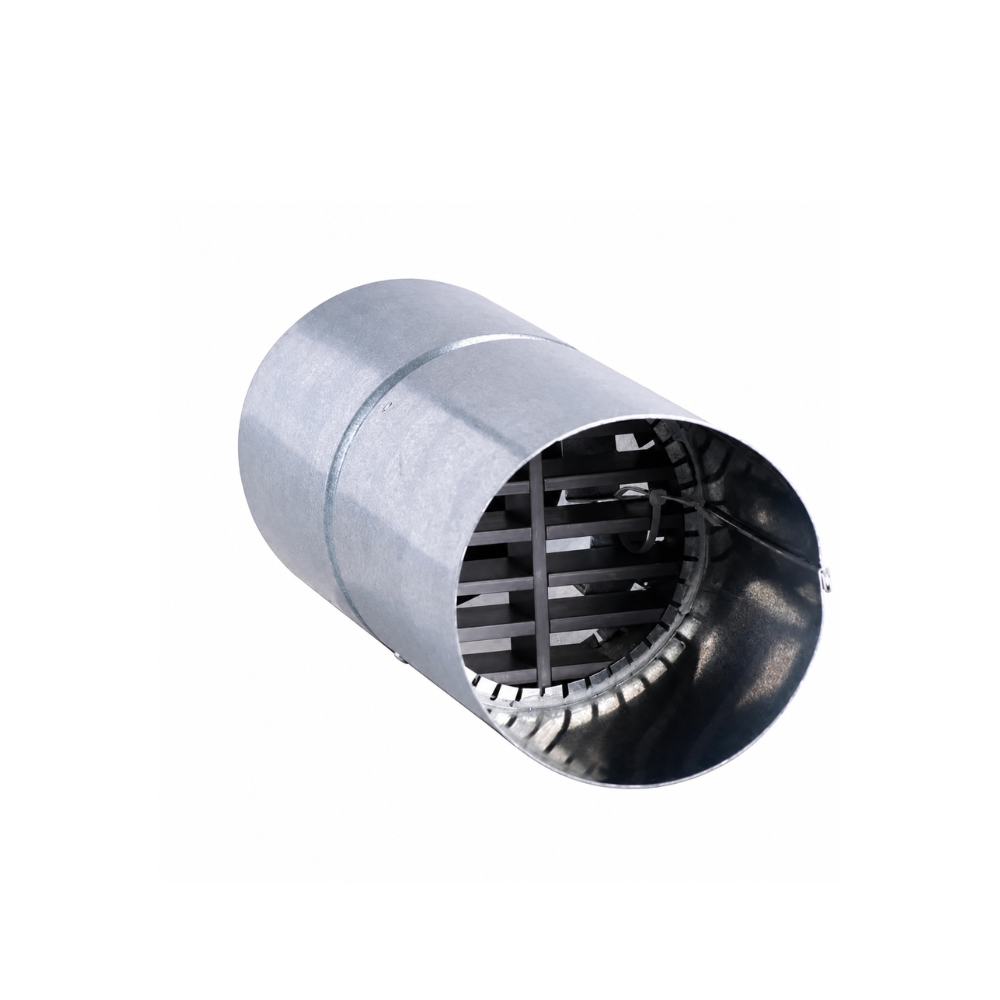 Allvent Circular Intumescent Fire Damper - w/ Rigid Steel Framed Grille