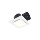 Fanco Metro Quiet Boost CCT LED Ceiling 250 Square Exhaust Fan - 250MM (10" Inch) | White | w/ Backdraft Shutter