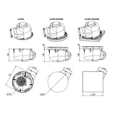 Blauberg Ultra 250 Ceiling Exhaust Fan w/ Backdraft Damper | 482 M3/H | IPX4