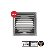 Fantech EFLSS External Fixed Louvre Grille - 100MM / 125MM / 150MM / 160MM / 200MM | 316 Stainless Steel | BAL-40
