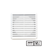 Fantech Plastic Fixed Louvre White Grille | w/ Flywire Mesh | UV Resistant PVC